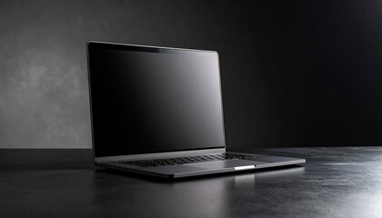 Dark Laptop on Desk.