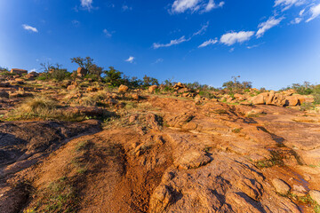 Panoramic View of Enchanted Rock State Natural Area, Texas, USA
