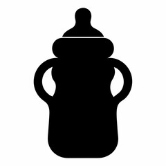  A silhouette of a baby bottle