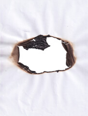 hole in a paper, Horizontal Burnt Hole in Paper PNG - Scorched Edges, Distressed Texture, Grunge...
