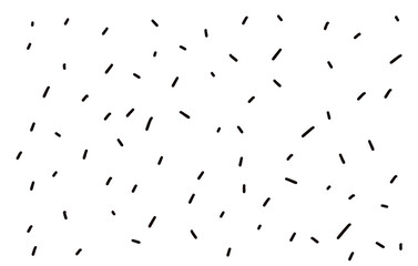 Chocolate sprinkles scattered on white background, seamless topping pattern ideal for dessert design, sweet-themed visuals, and pastry decorations.