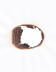 Real Burned Hole in white Paper middle PNG - Scorched Edges, Burnt Texture, Distressed Element, or...