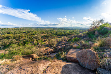 Panoramic View of Enchanted Rock State Natural Area, Texas, USA