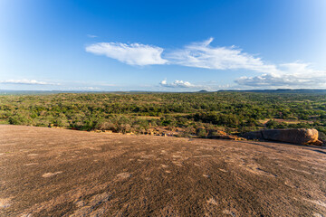 Panoramic View of Enchanted Rock State Natural Area, Texas, USA
