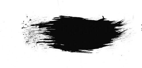 Grunge Black Paint Stroke PNG - Hand-Painted Brush Texture, paint bold brush strokes, hand drawn thick grunge lines and rectangle shapes. Sketchy horizontal lines. Grunge marker highlight underline