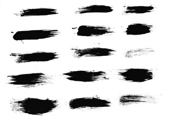 set of ink splashes, Brush strokes vector. Set of text boxes. Paintbrush collection. Grunge design elements. Dirty texture banners. Painted rectangles and long strokes, Brush stroke, ink paint brush, 