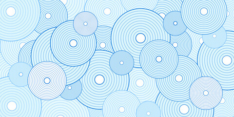 Abstract minimal blue thin line concentrical layered circles wallpaper