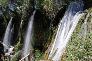 Obraz premium A view from Sizir Waterfall in Gemerek, Sivas, Turkey