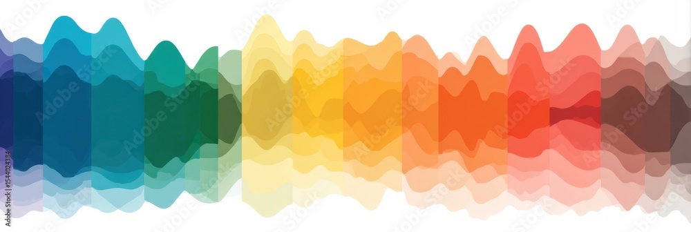 Aufkleber Emotional Chart Representing Nervous Tension Through a Vibrant Color Spectrum Displaying Various Shades and Transitions