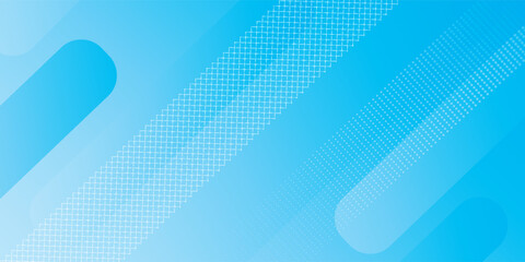Abstract blue background for design with flowing halftone geometic gradient areas.