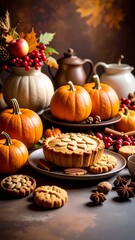 Autumn Harvest Pumpkin Pie  Treats.
