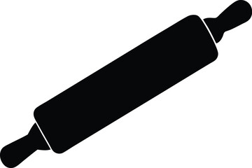 Rolling pin silhouette vector illustration