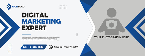 Digital marketing expert banner template design