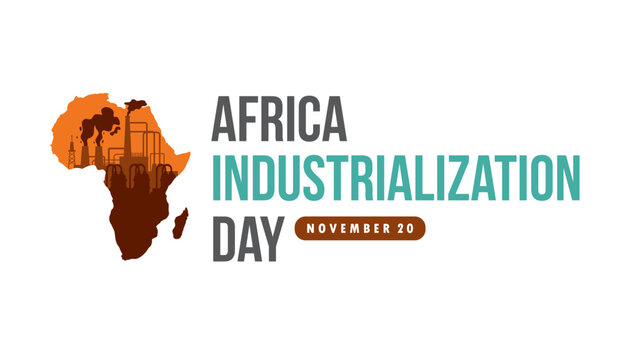 africa industrialization day vector concept design