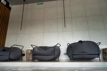 Soft chairs in the spa salon.