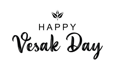 Vesak Day typography Design, Vesak Day text vector	