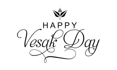 Vesak Day typography Design, Vesak Day text vector