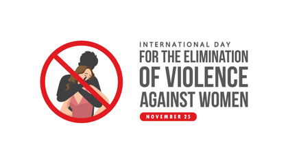 international day for the elimination of violence against women vector design concept