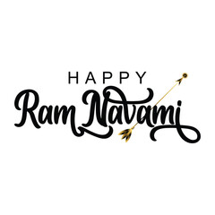 Happy Ram Navami typography design vector. Vector Ram Navami text	
