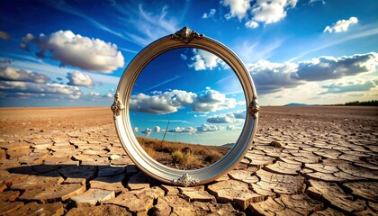 Desert Mirror Reflects Sky.