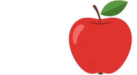 red apple isolated on white