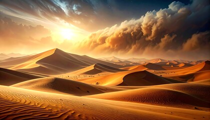 Desert Sunset Dramatic Cloudscape.