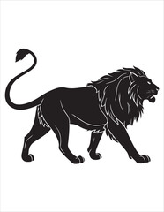 Majestic Lion Silhouette Vector – Roaring King of Jungle Clipart, Tribal Lion Heads & Powerful Animal Poses