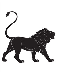 Majestic Lion Silhouette Vector – Roaring King of Jungle Clipart, Tribal Lion Heads & Powerful Animal Poses