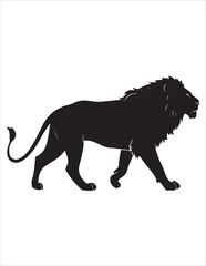 Majestic Lion Silhouette Vector – Roaring King of Jungle Clipart, Tribal Lion Heads & Powerful Animal Poses