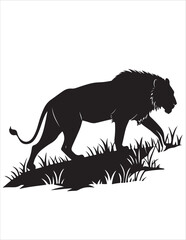 Majestic Lion Silhouette Vector – Roaring King of Jungle Clipart, Tribal Lion Heads & Powerful Animal Poses