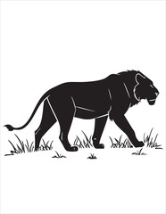 Majestic Lion Silhouette Vector – Roaring King of Jungle Clipart, Tribal Lion Heads & Powerful Animal Poses