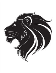 Majestic Lion Silhouette Vector – Roaring King of Jungle Clipart, Tribal Lion Heads & Powerful Animal Poses
