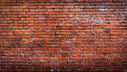 Naklejka premium brick wall isolated on transparent background old red brick wall