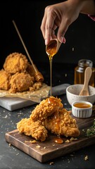 Honey Garlic Fried Chicken A Generated AI Food Photography Masterpiece