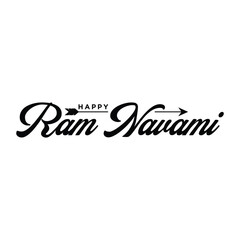 Happy Ram Navami. Ram Navami vector banner on isolated background. Vector Ram Navami text