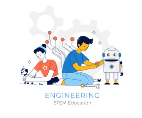 STEM Education for Kids. Robotics and Engineering Activities for Children