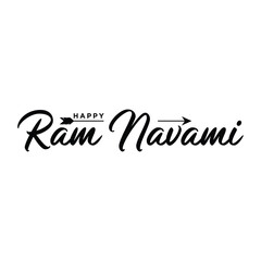 Happy Ram Navami. Ram Navami vector banner on isolated background. Vector Ram Navami text