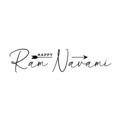 Happy Ram Navami. Ram Navami vector banner on isolated background. Vector Ram Navami text