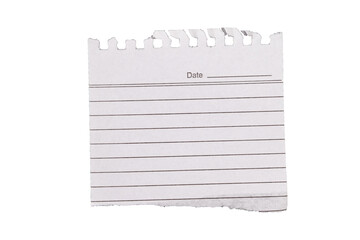 Torn Paper Note on Clean White Background – Minimalist Stationery Concept