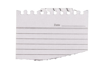 Torn Paper Note on Clean White Background – Minimalist Stationery Concept