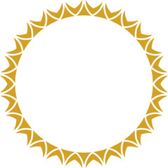 Decorative Gold Circular Border Frame