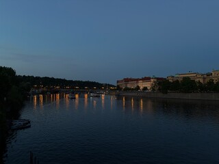Fototapeta premium night view of the river