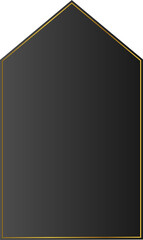 Black Blank Frame Tag Label with Gold Border