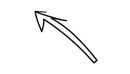 Handdrawn arrow pointing upright.