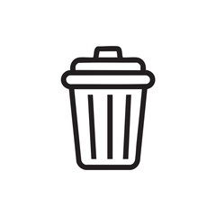 Simple trash can design for cleaning and waste management
