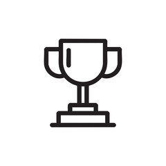 Winning trophy symbol representing success and achievement recognition