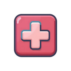 Fototapeta premium flat vector illustration of a cross close icon for UI interface, minimal design, no gradients no shadows, bold outlines, white background