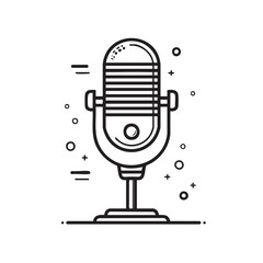 Retro microphone design for music studios and podcasts