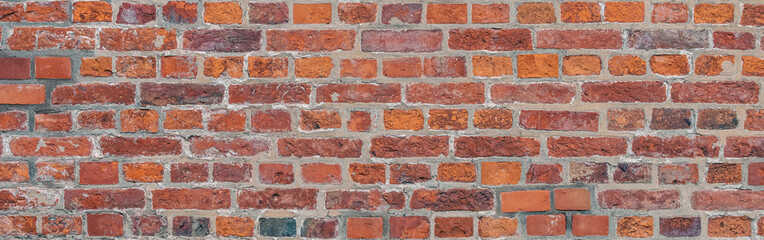 texture of old red bricks wall background	