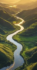Serpentine River with Sunrise Valley.